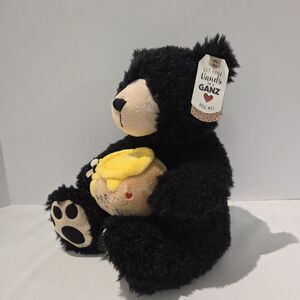 Ganz Bee Mine Black Bear 13" Plush  HV9460 With Tag